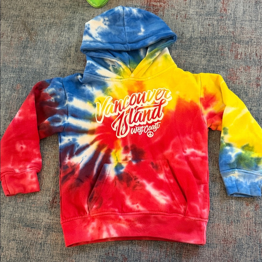 Vancouver Island Tie-Dye Kids Hoodie size 4